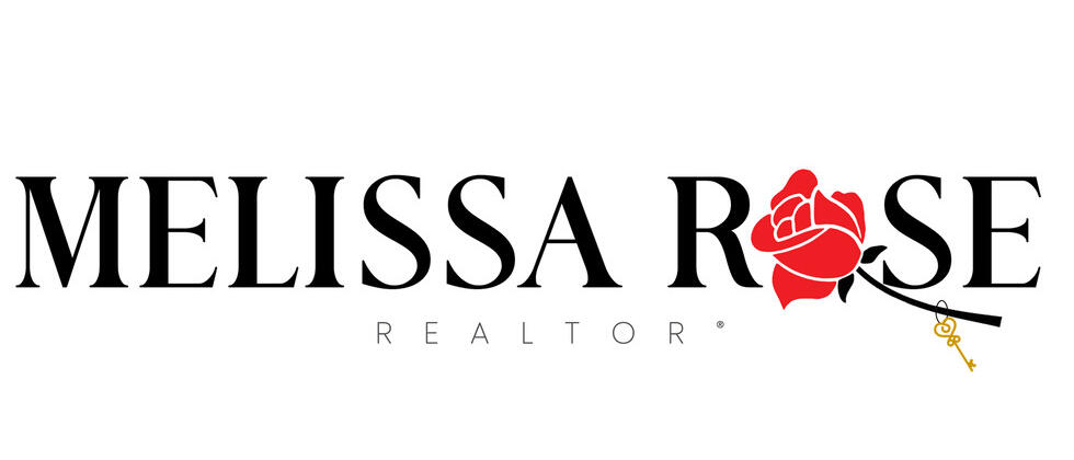 Melissa Rose Realor logo, with a rose as the letter O in Rose